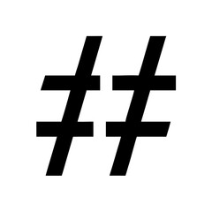 Fototapeta premium Explore the World of Hashtags A Bold Black Symbol Against a Transparent Backdrop for Social Media Marketing and Digital Communication Campaigns and Projects