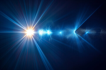 Obraz premium Radiant blue light beam burst. Sci-fi energy flare in deep space. Perfect for technology, sci-fi, or abstract design backdrops.