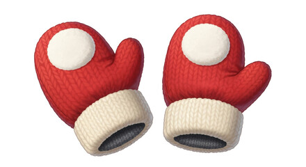 Isolated Winter Mittens