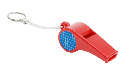 Isolated Red Whistle