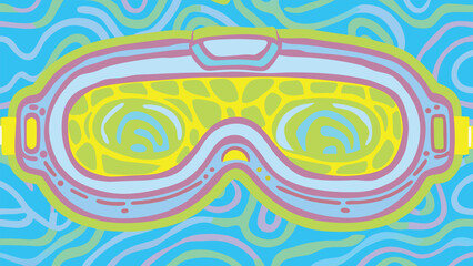 abstract colorful background of swimming goggles 