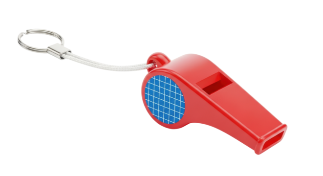 Isolated Red Whistle