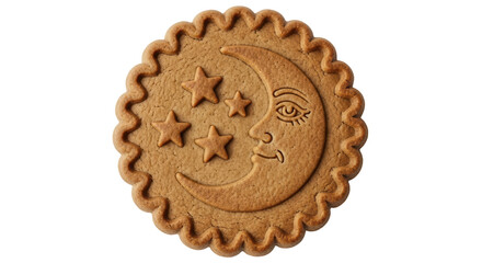 Isolated Moon Cookie, Pastry with Design