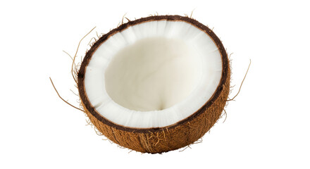 Isolated Coconut Half