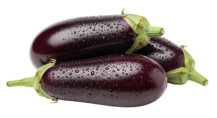Isolated Eggplants