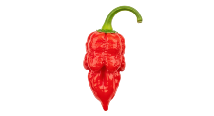 Isolated Carolina Reaper Pepper, Extremely Hot Chili
