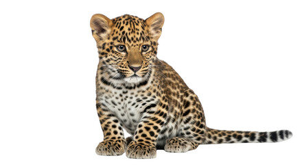 Isolated Leopard Cub