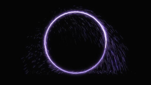 Purple Dimensional Energy Portal Opening and Closing VFX &ndash; Overlay Graphic Element