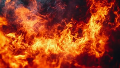 Fototapeta premium Inferno Backgrounds Apocalyptic Flames Glowing in Dark Moments, Symbolizing Disaster and Rebirth