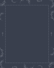 Clean Funeral Announcement Template. Vector File