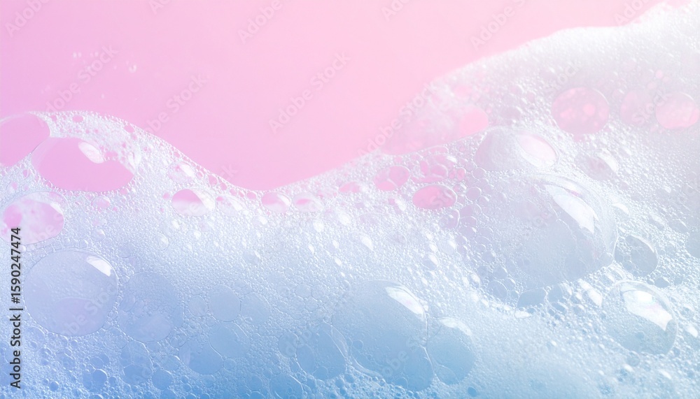Poster foam of bubbles over gradient background. light and airy bubbles perfect for design element
