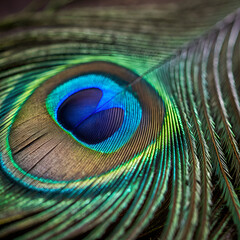 Obraz premium close up of peacock feather