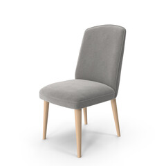 black leather armchair isolated on white