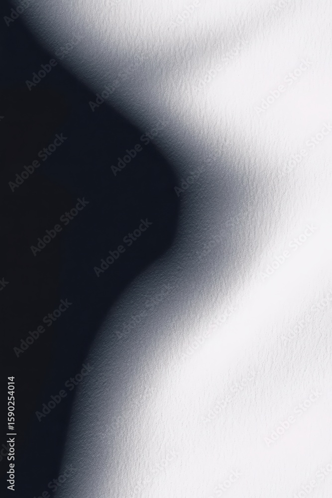 Aufkleber abstract white monochromatic canvas with flowing gradient black shadow pattern. minimalist art textu