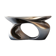 a wooden table modern sleek design isolated on transparent background