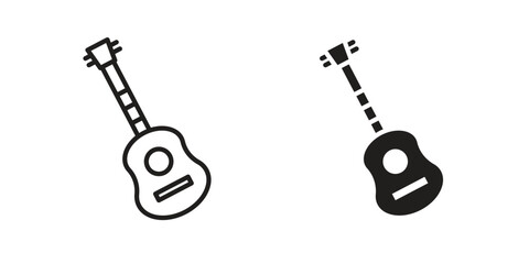 Fototapeta premium Ukulele icon vector design. set web icons