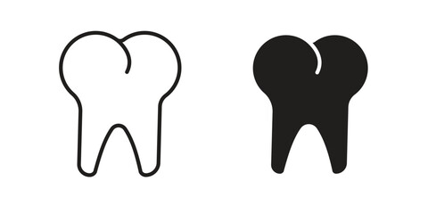 Tooth icon vector design. set web icons