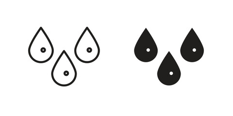 Tear drop icon vector design. set web icons