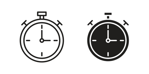 Stopwatch icon vector design. set web icons