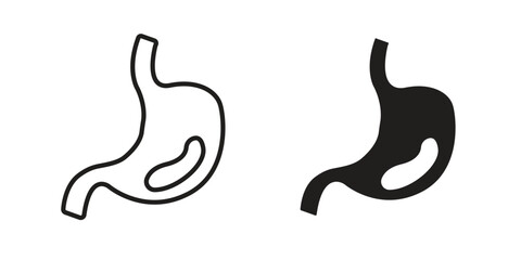 Stomach with Liquids icon vector design. set web icons