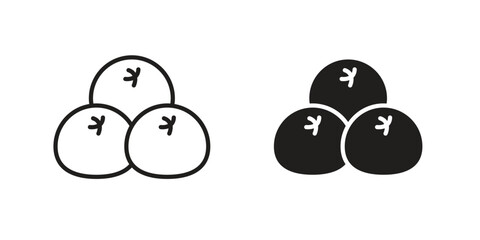 Fototapeta premium Steamed bread icon vector design. set web icons