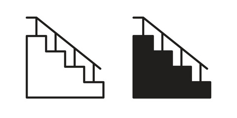 Fototapeta premium Stairs icon vector design. set web icons