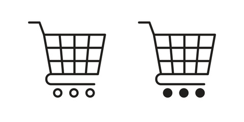 Shopping cart icon vector design. set web icons