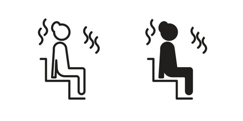 Sauna icon vector design. set web icons