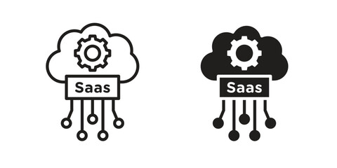 SaaS icon vector design. set web icons