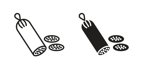 Salami icon vector design. set web icons