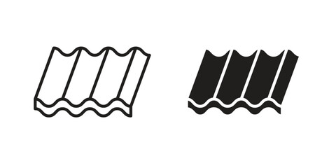 Roof tile icon vector design. set web icons