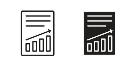 Quarterly report icon vector design. set web icons