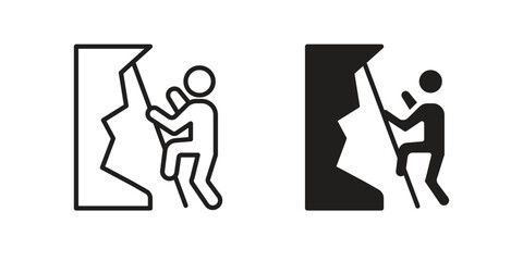 People Climbing icon vector design. set web icons