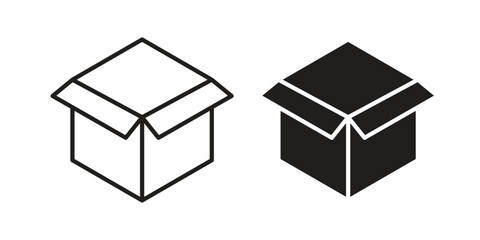 Open box icon vector design. set web icons