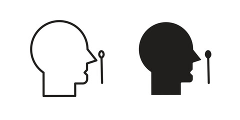 Nasal swab icon vector design. set web icons