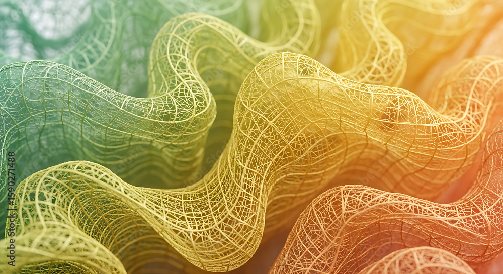 Aufkleber abstract network design a textured visualization of interconnected lines and soft gradients