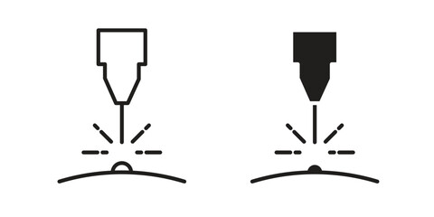 Laser machine icon vector design. set web icons