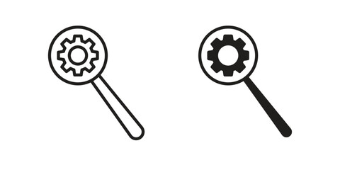 Investigate icon vector design. set web icons