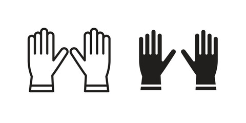 Gloves icon vector design. set web icons