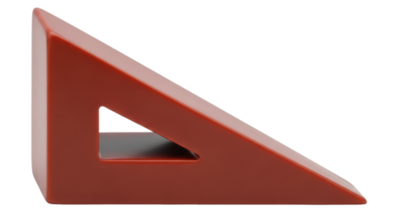 Isolated red wheel chock