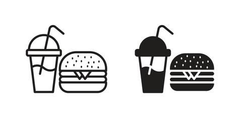 Fast food icon vector design. set web icons