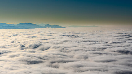 Sea of Clouds over Austrian Mountains