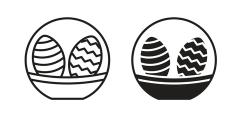 Easter eggs icon vector design. set web icons