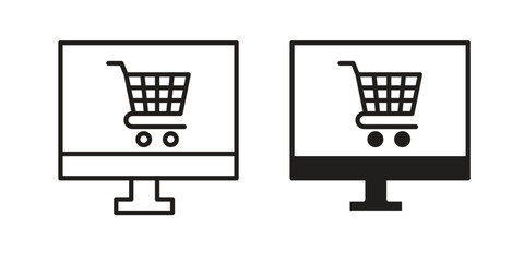 E commerce platform icon vector design. set web icons