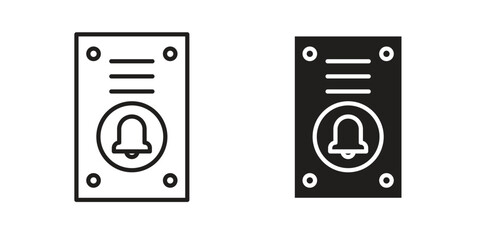 Fototapeta premium Doorbell icon vector design. set web icons
