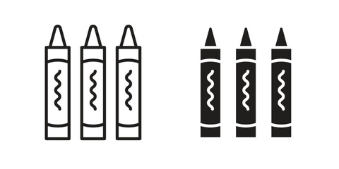 Crayon icon vector design. set web icons