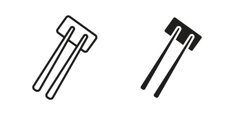Chopsticks icon vector design. set web icons