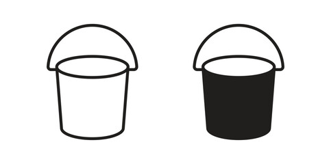 Bucket icon vector design. set web icons
