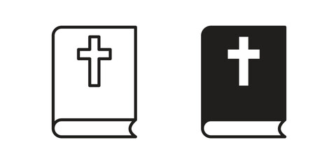Obraz premium Bible icon vector design. set web icons