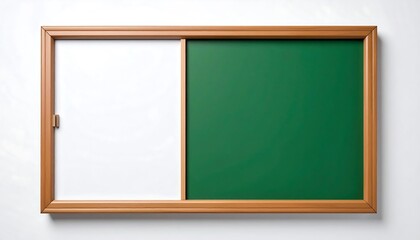 A double-sided bulletin board